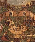henry wadsworth longfellow at the far left of this 15th century Spain oil painting artist